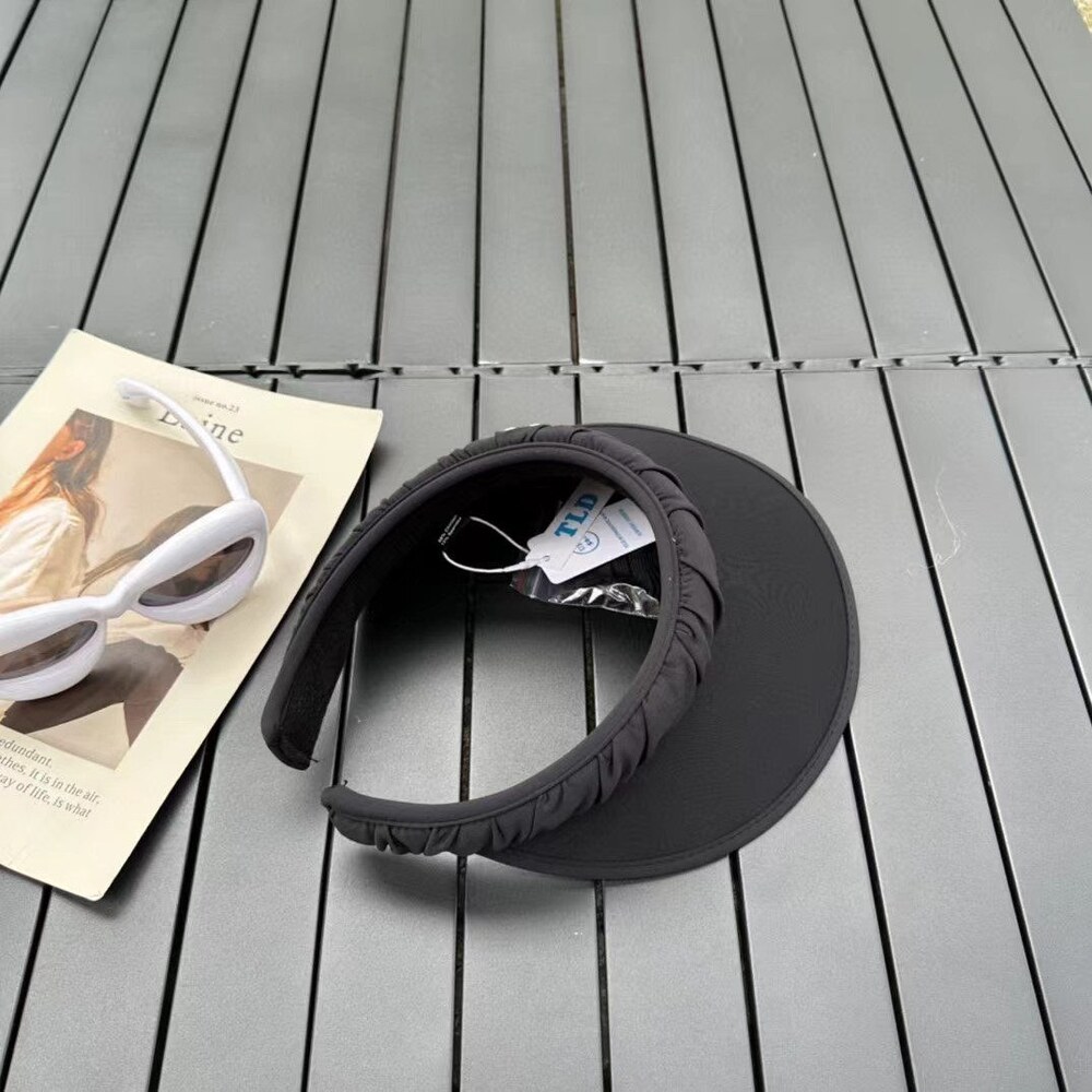 Chanel Ruched Headband Sun Visor in Black - Picture 4 of 8